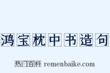 鸿宝枕中书造句是什么意思的图片